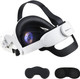 Adjustable Halo Strap for Oculus Quest1/Quest 2 Head Strap with a Comfortable Back Big Cushion The Design balances Weight Reduces Facial Pressure -Virtual Reality Eyewear Accessories (White)