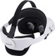 Adjustable Halo Strap for Oculus Quest1/Quest 2 Head Strap with a Comfortable Back Big Cushion The Design balances Weight Reduces Facial Pressure -Virtual Reality Eyewear Accessories (White)
