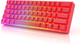 GK61s Mechanical Gaming Keyboard - 61 Keys Multi Color RGB Illuminated LED Backlit Wired Programmable for PC/Mac Gamer (Gateron Mechanical Brown, Red)
