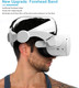 Adjustable Head Strap with Head Cushion for Oculus Quest 2 VR Accessories, Replacement for Elite Strap Comfortable Protective Headband Enhanced Support and Reduce Head Pressure in VR, White 1