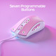 HyperX Pulsefire Core - RGB Gaming Mouse, Software Controlled RGB Light Effects & Macro Customization, Pixart 3327 Sensor up to 6,200DPI, 7 Programmable Buttons, Mouse Weight 87g - White/Pink HyperX Pulsefire Core - RGB Gaming Mouse, Software Controlled RGB Light Effects & Macro Customization, Pixart 3327 Sensor up to 6,200DPI, 7 Programmable Buttons, Mouse Weight 87g - White/Pink