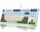 i87 Wired Mechanical Gaming Keyboard with RGB Backlit Compact TKL Hot Swappable Keyboard Linear Red Switches Four Status Light Ergonomic Design Software Supported (87Keys, White-Grey) i87 Wired Mechanical Gaming Keyboard with RGB Backlit Compact TKL Hot Swappable Keyboard Linear Red Switches Four Status Light Ergonomic Design Software Supported (87Keys, White-Grey)