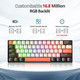 60% Mechanical Keyboard 61-Key Wired Gaming Keyboard with Red Switch RGB Lighting Effect PBT Keycaps Ultra-Compact Mini Keyboard Suitable for Win/Mac(61 Carbon)
