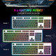 KOLMAX Gaming Keyboard and Mouse Combo,Rainbow Backlit Mechanical Feeling 104 Keys Keyboard with Ergonomic Detachable Wrist Rest,Aluminum Panel Keyboard 3600DPI Gaming Mouse for PC Mac Office/Gaming