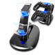 KONKY Controller Charger Dock Station Controller Charging Dock Stand Suit for PS4, USB Dual Charger Station Accessory with LED Indicator for Playstation 4 / PS4 Slim Pro and PSVR Controller, Black