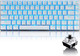 LexonElec Wired Gaming Keyboard AK33 Blue LED Backlit 82 Keys USB Mechanical Pro Gamer Keypad for Office Typists Playing Games (Black Switch,White)