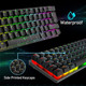 Wired Gaming Keyboard Mouse Combo Chroma RGB Backlit Mechanical Keyboard with 61 Keys Anti-ghosting Floating Keycaps Metal Plate Type-C RGB Gaming Mouse 6400 DPI for PC Gamers (White/Red Switch)