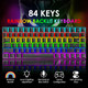 Wired Gaming Keyboard and Mouse Rainbow Backlit Mechanical Keyboard Blue Switch Type-C 84 Keys Anti-ghosting,RGB 12000 DPI Lightweight Honeycomb Shell Gaming Mouse,Large Mouse Pad for PC Gamers(Black) Wired Gaming Keyboard and Mouse Rainbow Backlit Mechanical Keyboard Blue Switch Type-C 84 Keys Anti-ghosting,RGB 12000 DPI Lightweight Honeycomb Shell Gaming Mouse,Large Mouse Pad for PC Gamers(Black)