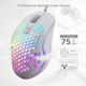 LTC Circle Pit HM-001 RGB Gaming Mouse with Lightweight Honeycomb Shell, Adjusted 12800DPI, 7 Programmable Buttons,White LTC Circle Pit HM-001 RGB Gaming Mouse with Lightweight Honeycomb Shell, Adjusted 12800DPI, 7 Programmable Buttons,White