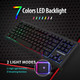 Rainbow LED Backlit 87 Keys Gaming Keyboard, Compact Keyboard with 12 Multimedia Shortcut Keys USB Wired Keyboard for PC Gamers Office