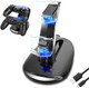 PS4 Controller Charger, 4 Controller USB Charging Station Dock, Playstation 4 Charging Station for Sony Playstation4 / PS4 / PS4 Slim / PS4 Pro Controller