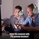 Gaming Headset-3D Surround Sound Headphones, Adjustable Noise Cancelling Mic, LED Light, Xbox One Headset with Aluminum Frame for Nintendo Switch, PC, Mac