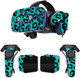 MightySkins Skin Compatible with HTC Vive Pro VR Headset - Teal Leopard Protective, Durable, and Unique Vinyl Decal wrap Cover Easy to Apply, Remove, and Change Styles Made in The USA