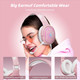 Mytrix Sakura Pink Cherry Blossoms Gaming Headset, 360° Rotation Mic, Soft Earmuff Wired Gaming Headphones for PS4, PS5, Xbox, PC & MAC, Switch, RGB Gradient Light Effect
