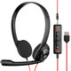 NUBWO USB Headset with Microphone for Laptop PC, headphones with Noise Cancelling Microphone for Computer, On-Ear Wired Office Call Center Headset for Boom Skype Webinars, 10Pcs NUBWO USB Headset with Microphone for Laptop PC, headphones with Noise Cancelling Microphone for Computer, On-Ear Wired Office Call Center Headset for Boom Skype Webinars, 10Pcs