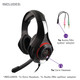 Nyko Core Universal Stereo Gaming Headset w/Retractable Microphone, Red LEDs & Soft Ear Cushions - Perfect for PS5, PS4, Xbox, PC & Nintendo Switch Gaming