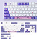 Sanrio Kuromi Purple Keycaps for Cherry MX Switches Cute Japanese Anime Mechanical Gaming Keyboard, PBT Key Caps Set(Kuromi)