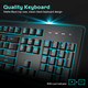 Light Up Quiet Gaming Keyboard - Membrane Silent Wired Keyboard with Low Profile Lighted Key for Computer, Windows PC Gamer - Full Size, Black Light Up Quiet Gaming Keyboard - Membrane Silent Wired Keyboard with Low Profile Lighted Key for Computer, Windows PC Gamer - Full Size, Black
