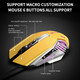 M9 Yellow Gaming Mouse Wired,7200 DPI Optical Sensor,6 Programmable Buttons,4 Color Backlight,Wired Gaming Mouse Windows PC Laptop&Mac