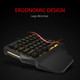 RedThunder One-Handed RGB Gaming Keyboard and Mouse Combo, 35 Keys Mini Gaming Keypad, 6400 DPI Mouse, Portable Game Controller for PC Gamer
