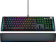 est Real Mechanical Gaming Keyboard with 107 Clicky Optical switches- Programmable RGB LED Backlit, Laser Engraved Keys - Ergonomic Magnetic Leather Wrist Rest, Dedicated Media Keys for PC