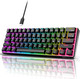 RK ROYAL KLUDGE RK61 Wired 60% Mechanical Gaming Keyboard Programmable QMK/VIA RGB Backlit 61 Keys Ultra-Compact Hot Swappable Brown Switch Black RK ROYAL KLUDGE RK61 Wired 60% Mechanical Gaming Keyboard Programmable QMK/VIA RGB Backlit 61 Keys Ultra-Compact Hot Swappable Brown Switch Black