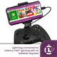 RiotPWR Mfi Gamepad Controller for iOS iPhone - Wired with L3 + R3 Buttons, Power Pass Through Charging, Improved 8 Way D-Pad, and redesigned ZeroG Mobile Device