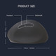 Wired Ergonomic Mouse, Optical Vertical Mouse with 3 Adjustable DPI 800/1200/1600, 6 Buttons USB Computer Mouse
