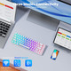 SHURIKEY GEAR 65 Percent Gaming Keyboard, Rainbow LED Backlit BT Mechanical Keyboard,68 Keys Mini Wired Office Keyboard with Gateron Red Switch for Desktop, Computer, PC SHURIKEY GEAR 65 Percent Gaming Keyboard, Rainbow LED Backlit BT Mechanical Keyboard,68 Keys Mini Wired Office Keyboard with Gateron Red Switch for Desktop, Computer, PC
