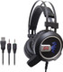 GamesterGear Falcon Over The Ear Stereo Pc Gaming Headset 3.5mm Surround Sound Audio with Omnidirectional Microphone - Led Lights - Volume Control