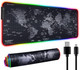 31.5"X12" Large Gaming Mouse Pad for Desk, RGB Mouse Pad with 11 Lighting Modes, Quality World Map Mouse Pad with Durable Strip Lighting, Waterproof LED Mouse Pad with Non-Slip Rubber Base 31.5"X12" Large Gaming Mouse Pad for Desk, RGB Mouse Pad with 11 Lighting Modes, Quality World Map Mouse Pad with Durable Strip Lighting, Waterproof LED Mouse Pad with Non-Slip Rubber Base