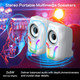 Computer Speakers,2.0 Stereo Volume Control Gaming Speakers with Surround Sound,6 RGB LED Backlit Effect,USB Powered Wired Laptop Speakers with 3.5mm for Desktop Computer/PC/Laptops(White) Computer Speakers,2.0 Stereo Volume Control Gaming Speakers with Surround Sound,6 RGB LED Backlit Effect,USB Powered Wired Laptop Speakers with 3.5mm for Desktop Computer/PC/Laptops(White)