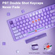 HUO JI Mechanical Gaming Keyboard USB Wired Compact with Number Pad, Purple Led Backlit, Red Switch, Detachable Type C Cable, 94 Keys for PC/Computer/Laptop, Purple and White HUO JI Mechanical Gaming Keyboard USB Wired Compact with Number Pad, Purple Led Backlit, Red Switch, Detachable Type C Cable, 94 Keys for PC/Computer/Laptop, Purple and White