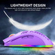 Wired Lightweight Gaming Mouse,6 RGB Backlit Mouse with 7 Buttons Programmable Driver,6400DPI Computer Mouse,Ultralight Honeycomb Shell Ultraweave Cable Mouse for PC Gamers,Xbox,PS4(Purple) Wired Lightweight Gaming Mouse,6 RGB Backlit Mouse with 7 Buttons Programmable Driver,6400DPI Computer Mouse,Ultralight Honeycomb Shell Ultraweave Cable Mouse for PC Gamers,Xbox,PS4(Purple)