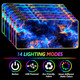 RGB Gaming Mouse Pad, DINKY Large Extended Soft Led Mouse Pad with 14 Lighting Modes, Water Resist Keyboard Pad, Computer Keyboard Mousepads Mat 35.4×15.8 inches-Aurora Starlight