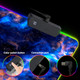 RGB Gaming Mouse Pad, DINKY Large Extended Soft Led Mouse Pad with 14 Lighting Modes, Water Resist Keyboard Pad, Computer Keyboard Mousepads Mat 35.4×15.8 inches-Aurora Starlight