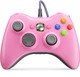 VOYEE PC Controller, Wired Controller Compatible with Microsoft Xbox 360 & Slim/PC Windows 10/8/7, with d Joystick, Double Shock Enhanced (Pink)