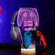 YuanDian Light up Headphone Controller Holder, 16 Colors 3D LED Lights Gamepad Headset Stand, Game Controller Hanger for All Universal Gaming PC Accessories