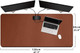 3XL Large Mouse Pads (47.2" x 23.6") - PU Leather Extended Large Gaming Mousepad Desk Mat - Nonslip Base and Waterproof Desktop Keyboard Extended Mouse Mat (Light Brown, 3X-Large)