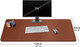 3XL Large Mouse Pads (47.2" x 23.6") - PU Leather Extended Large Gaming Mousepad Desk Mat - Nonslip Base and Waterproof Desktop Keyboard Extended Mouse Mat (Light Brown, 3X-Large)