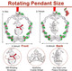 Christmas Wreath Snowman Ornament Metal Silver Hanging Rotatable Design Charm Holiday Decorative Pendant Keepsake