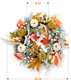 Adeeing 20 Inch Fall Wreath for Front Door, Autumn Pumpkin Wreath with White Green Pumpkins Maple Leaves Lamb Ear Leaves, Farmhouse Door Wreath for Thanksgiving Indoor Outdoor Decorations