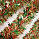 50Ft Christmas Tinsel Twist Garland, Metallic Twist Garland Tree Decorations for Christmas Tree Year Party Birthday Holiday Supplies Indoor and Outdoor Decoration (Red Green Gold)