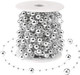 Christmas Tree Beads Garland Decorations - 66Ft Strands Chain Pearls Beads String for DIY Christmas Tree Wreath, Xmas Decor Beaded Garlands for Stairs Fireplace Wedding Holiday Party (Silver)