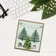 ALIBBON Merry Christmas Clear Stamps for Card Making and Photo Album Decorations, Christmas Tree Stamps, Christmas Wreath Transparent Silicone Stamps for Crafting and DIY Scrapbooking