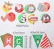 Merry Christmas Party Decorations Banner - Red Green Merry Christmas Banner, Pennant Flags Garland And Hanging Swirls for Christmas Party Decoration, Christmas Home Office Background Decor (MCB)
