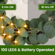 6.5 FT Pre-Lit Eucalyptus Garland with 100 LED Lights & 8 Modes, Lighted Garlands Greenery Wedding Indoor Outdoor, Christmas Garlands Decorations for Mantle Stairs Fireplace Window Wall Decor