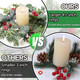 Enlarged Christmas Candle Rings Inner Diameter 4.1 in - 4 Pcs Candle Wreath Holders with Artificial Snow Buffalo Bow Leaves Berries for Xmas Holiday Party Wedding Table Centerpiece Decorations Enlarged Christmas Candle Rings Inner Diameter 4.1 in - 4 Pcs Candle Wreath Holders with Artificial Snow Buffalo Bow Leaves Berries for Xmas Holiday Party Wedding Table Centerpiece Decorations