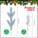 24PCS Christmas Berries Red Stems Evergreen Pine Needles Branches Fake Berry Frosted Pine Picks Greenery Stems for Crafts Wreaths Holiday Decor (White)