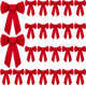 ANVAVO 24 Pack Red Velvet Christmas Bows 9 x 13 inches Holiday Christmas Bows Christmas Wreaths Decoration